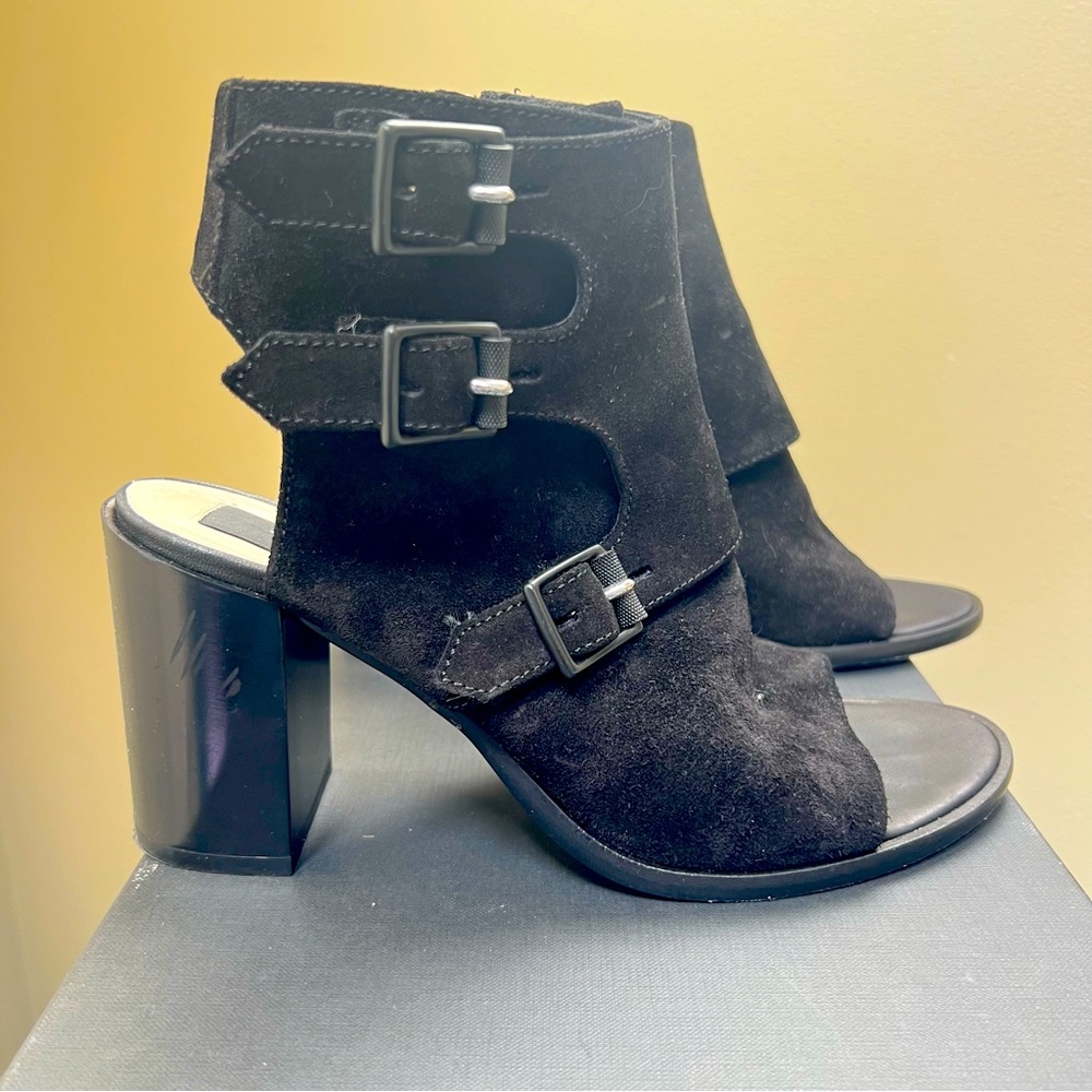 Rag & Bone Suede Marta Open Toe Bootie 7.5 - image 1